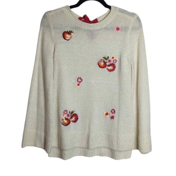 DISNEY'S SNOW WHITE By LC LAUREN CONRAD Sweater Apple Boatneck Sizes S M - Picture 3 of 6